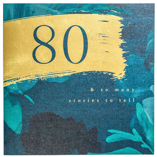 So Many Stories Elegant 80th Birthday Card