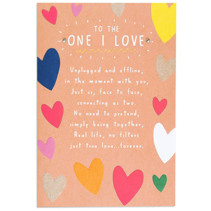 The One I Love Contemporary & Heartfelt Birthday Card