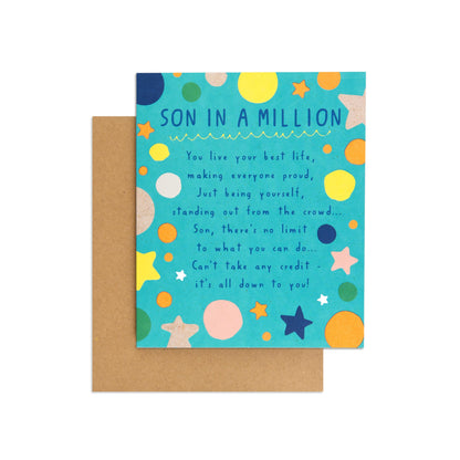 Son In A Million Sweet Appreciation Card