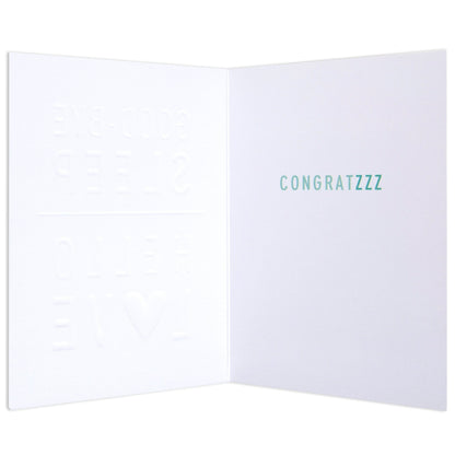 Good-Bye Sleep Sweet New Baby Congratulations Card