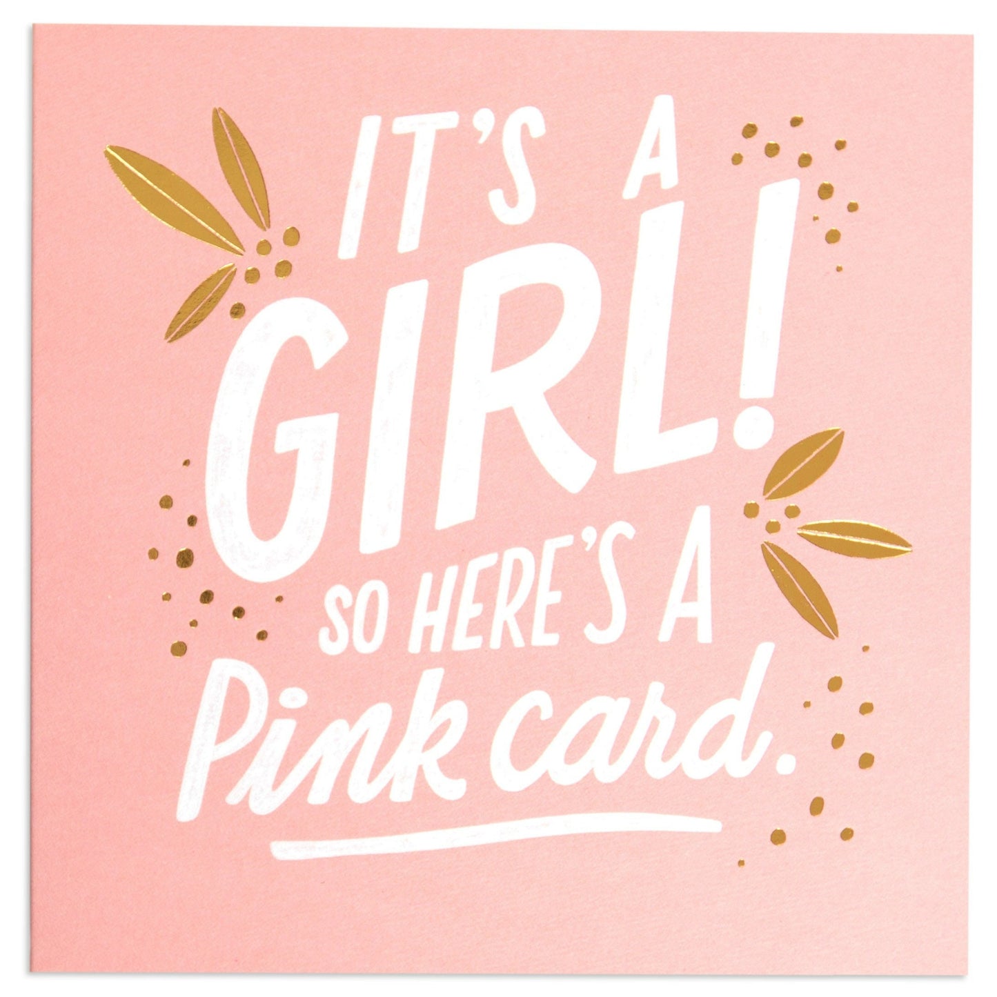 Fun It's A Girl Congratulations Card