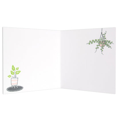 Beautiful Plant Lady Illustrations Blank Card