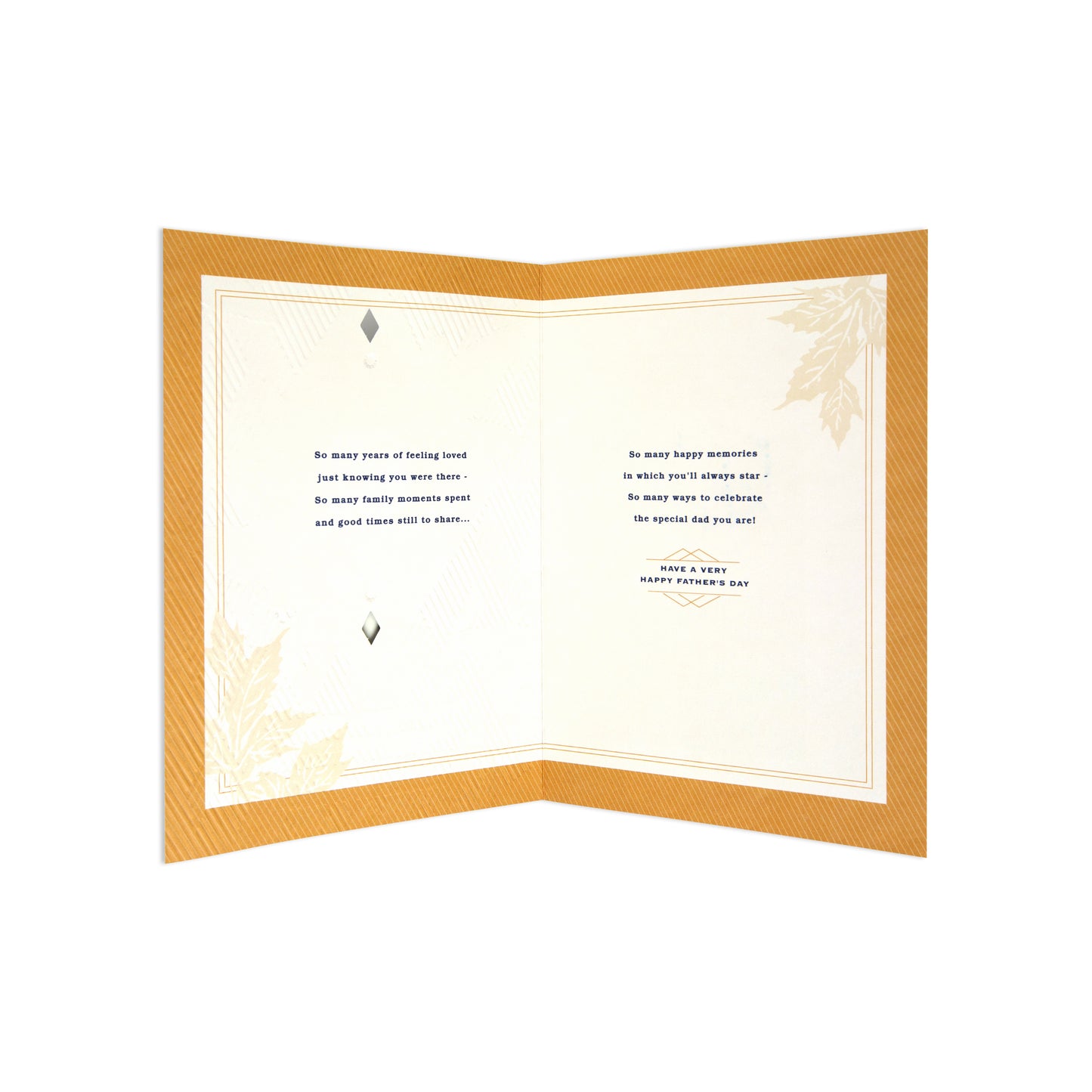 Hallmark Father's Day Card - "Celebrating You, Dad" featuring an inside message with decorative border and floral detail.