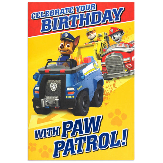 Paw Patrol Stand Up Characters Fun Interactive Birthday Card