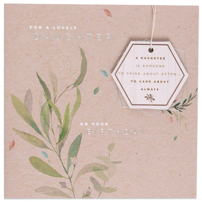 Lovely Daughter Detachable Wooden Keepsake Birthday Card