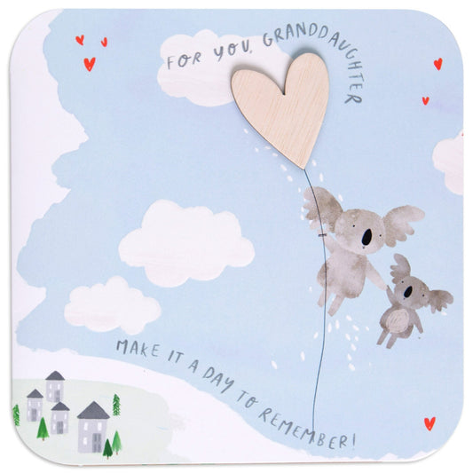 Heartfelt Koala Bear Granddaughter Birthday Card