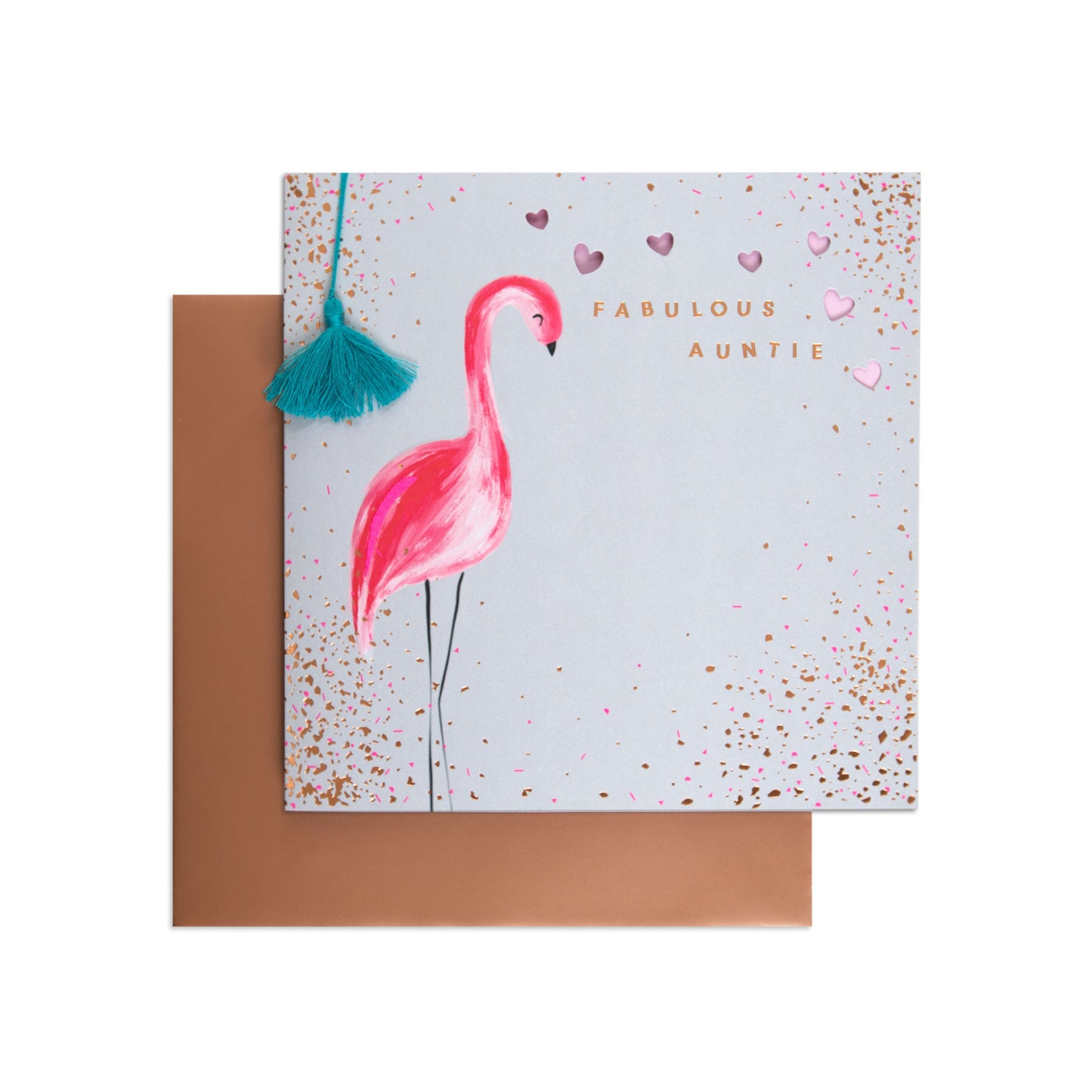 Fabulous Flamingo Bold Birthday Card for Auntie