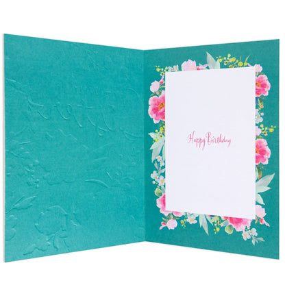 Stylish Floral Elegance Birthday Card for Sister