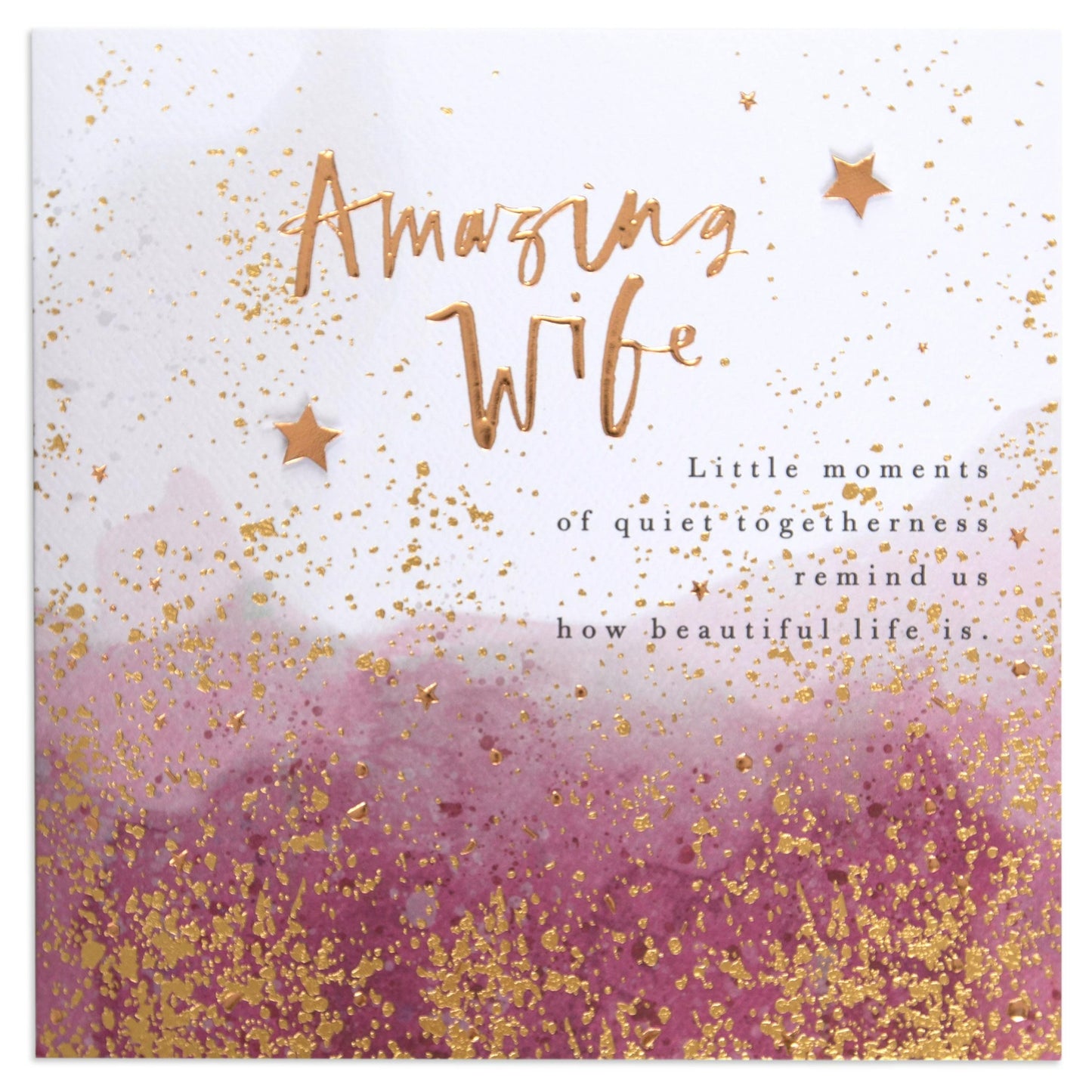 Beautiful Contemporary Stars Amazing Wife Birthday Card