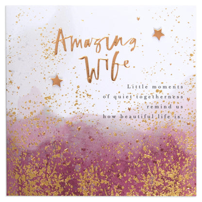 Beautiful Contemporary Stars Amazing Wife Birthday Card
