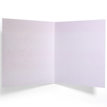 Sorry I Missed Your Birthday Pastel Flowers Card