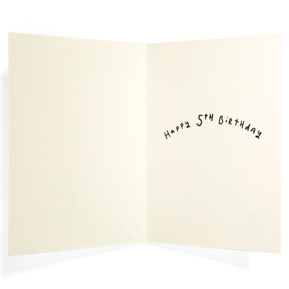 Animal Party Bus Fun 5th Birthday Card