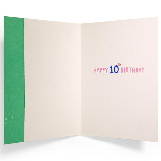 Beyond Awesome Cool 10th Birthday Card