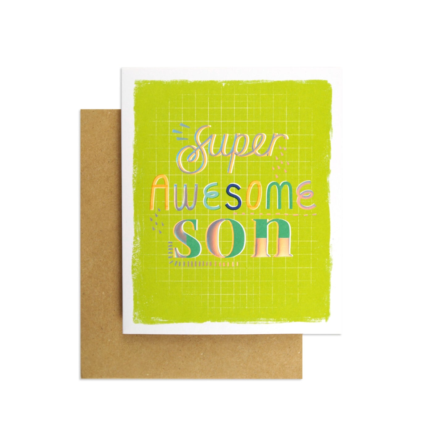 Super Awesome Bright Colourful Birthday Card for Son