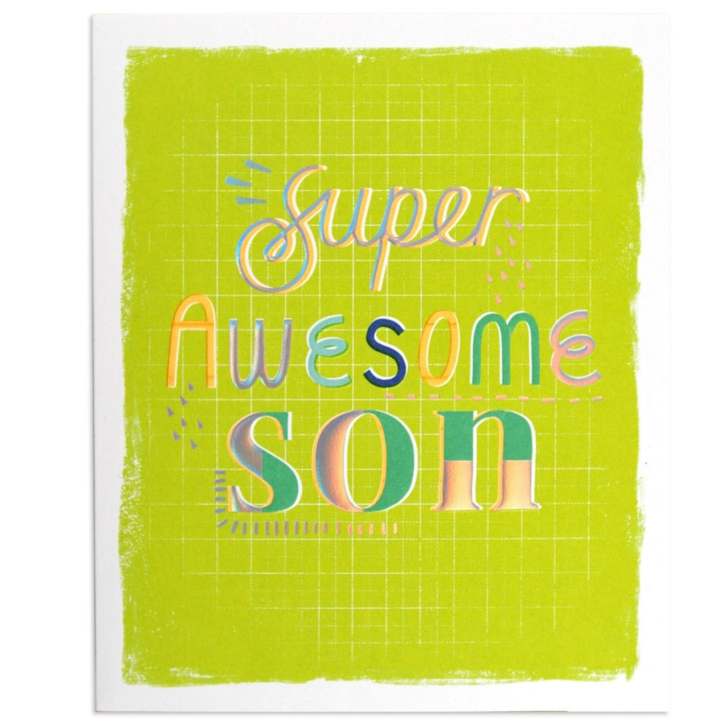 Super Awesome Bright Colourful Birthday Card for Son