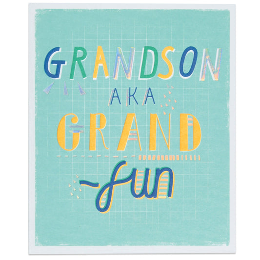 Fun Colourful Birthday Card for Grandson