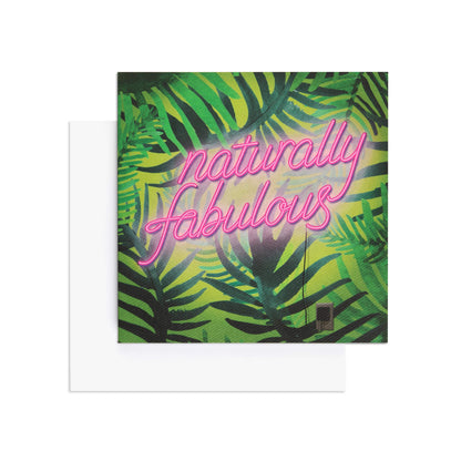 Fabulous Neon Fern Birthday Card