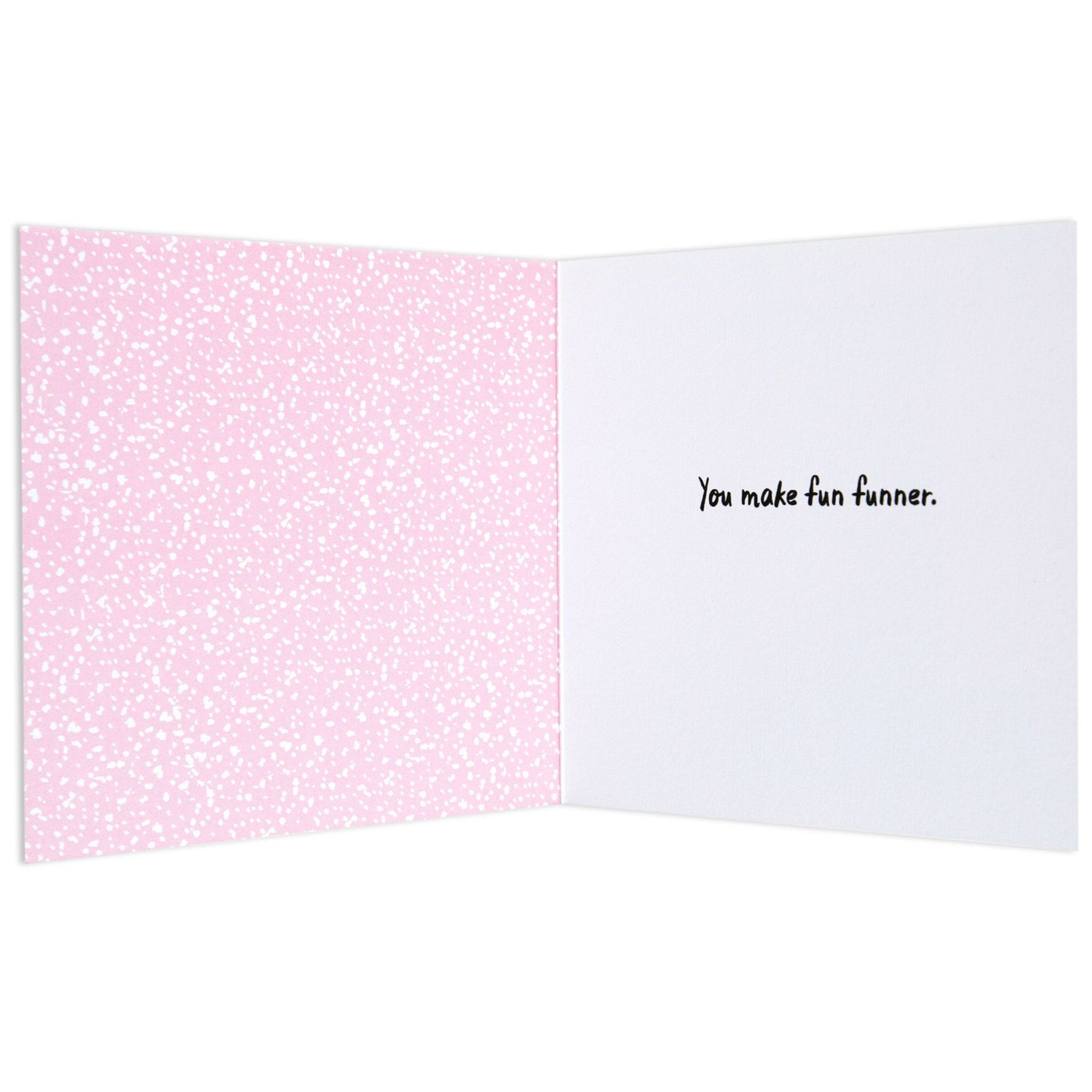 Flamingo on Roller Skates Fun Card