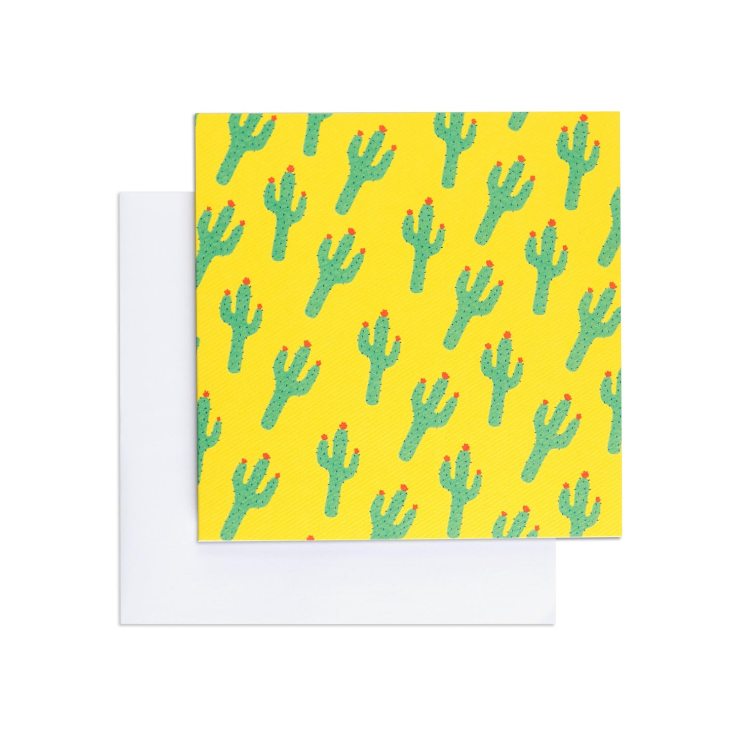 Green Cactus Blank Card