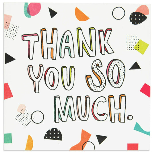 Thank You SO Much Colourful & Cheerful Thank You Card