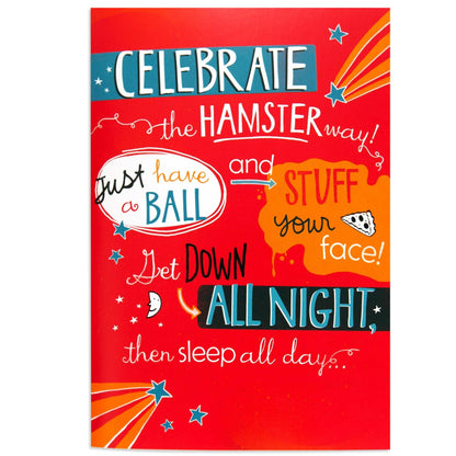 Hamster Celebration Fun Colourful Interactive Birthday Card