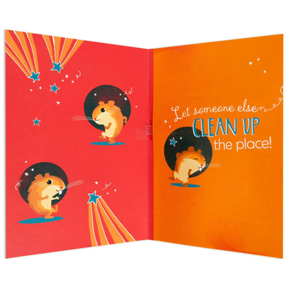 Hamster Celebration Fun Colourful Interactive Birthday Card
