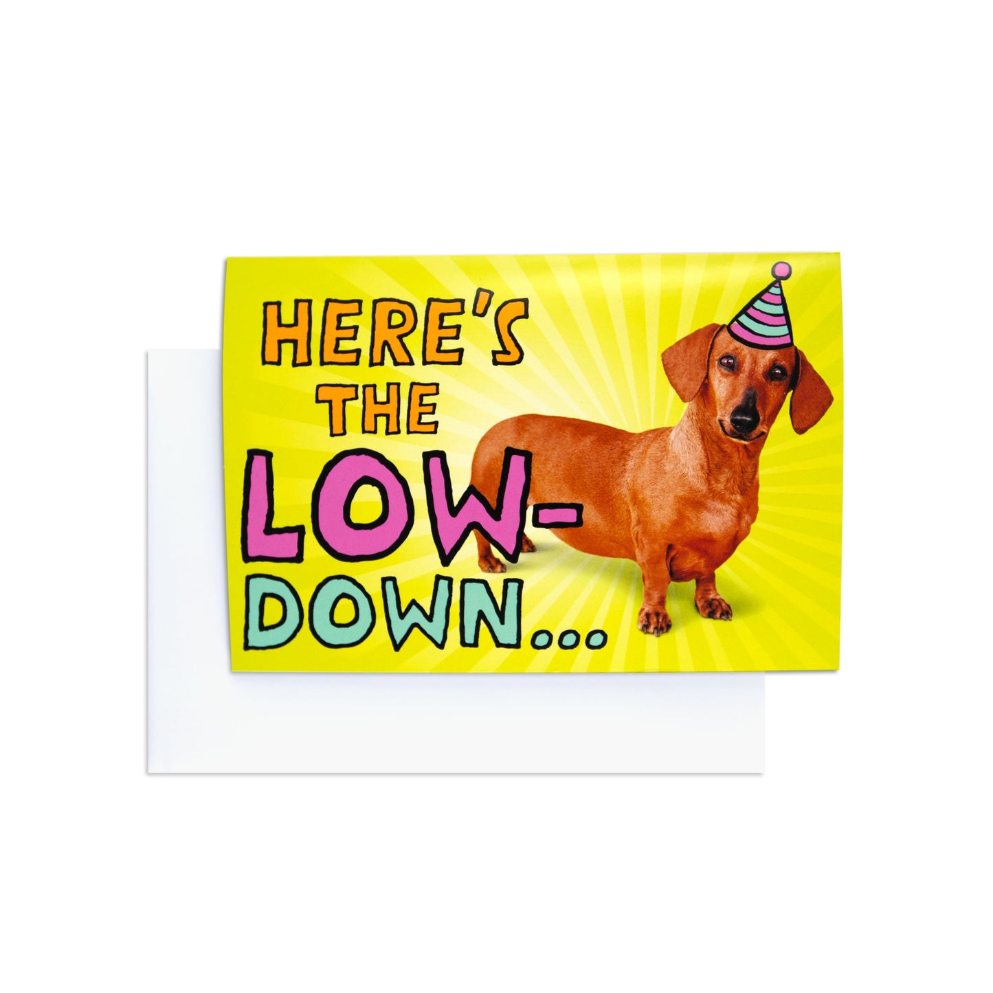 Atomic Dachshund Dog Fun Colourful Interactive Birthday Card