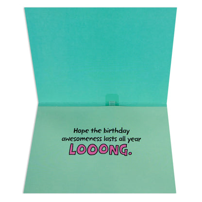 Atomic Dachshund Dog Fun Colourful Interactive Birthday Card