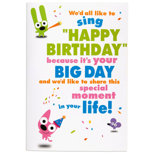 hoops&yoyo™ Pass the Cake Colourful Interactive Birthday Card