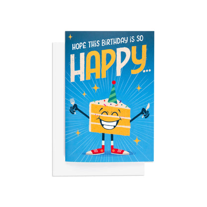 Happy Cake Fun Colourful Interactive Birthday Card