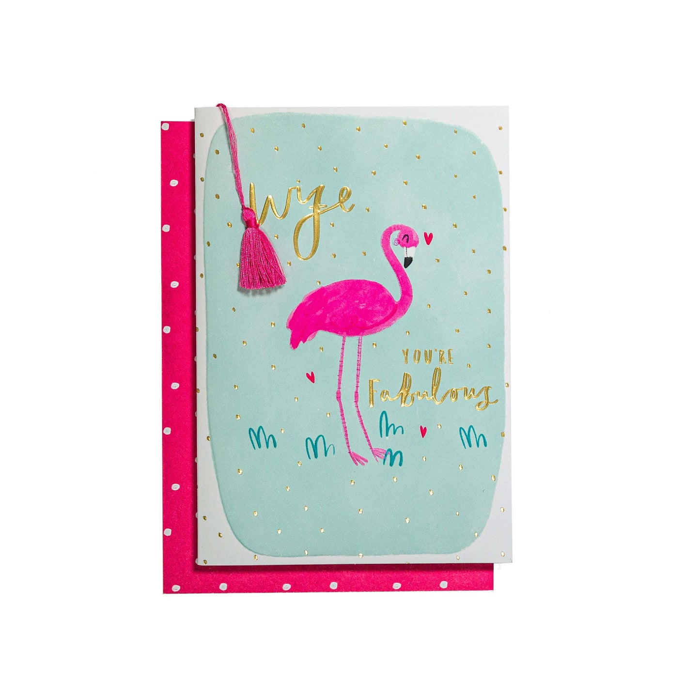 Fabulous Wife Flamingo Vibrant Celebration Card