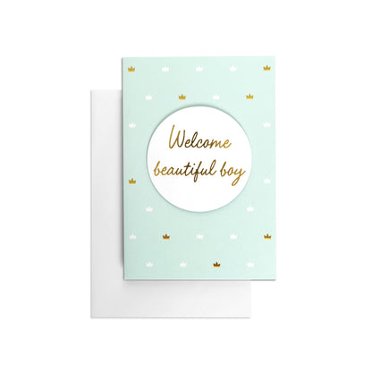 Beautiful Boy Baby Sweet Congratulations Card