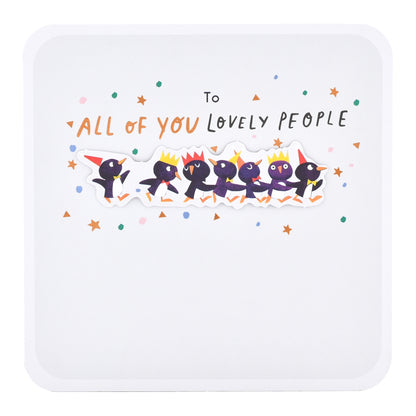 Hallmark Christmas Card To All  - Penguin Parade