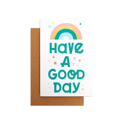 Little World Changers Encouragement Card for Kids - Good Day Rainbow