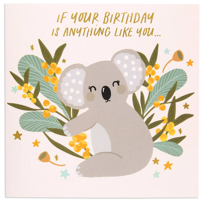 Australian Spirit Bush Buddies Birthday Card  - Koala he
