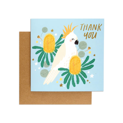 Australian Spirit Bush Buddies Thank You Card  - Cockatoo