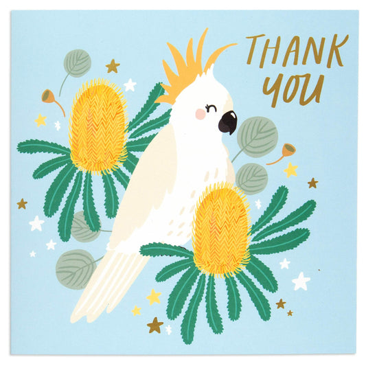 Australian Spirit Bush Buddies Thank You Card  - Cockatoo