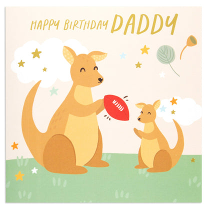 Australian Spirit Bush Buddies Birthday Card For Dad - Kangaroos