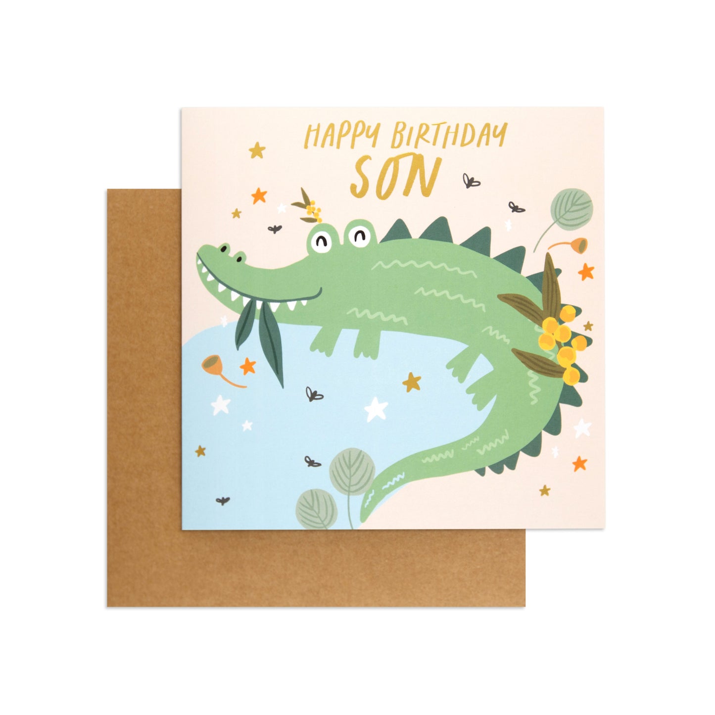 Australian Spirit Bush Buddies Birthday Card For Son - Crocodile