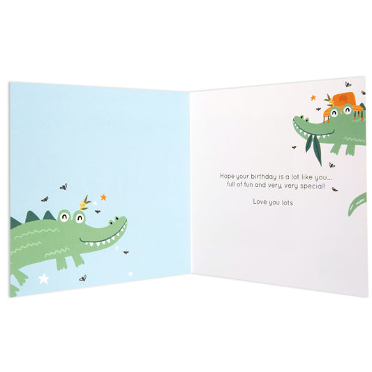 Australian Spirit Bush Buddies Birthday Card For Son - Crocodile