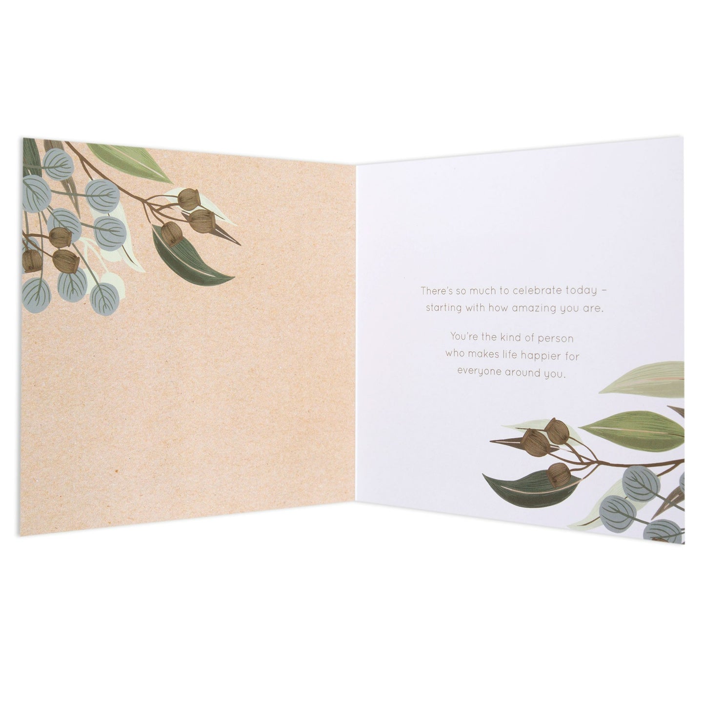Australian Spirit Among The Gum Trees Birthday Card - Kraft Native Flora