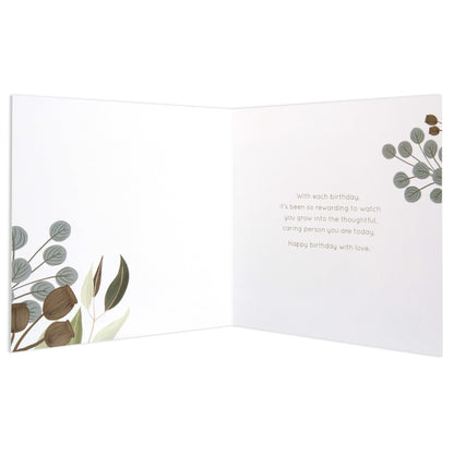 Australian Spirit Among The Gum Trees Birthday Card For Son - Kraft Native Floral