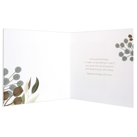 Australian Spirit Among The Gum Trees Birthday Card For Son - Kraft Native Floral