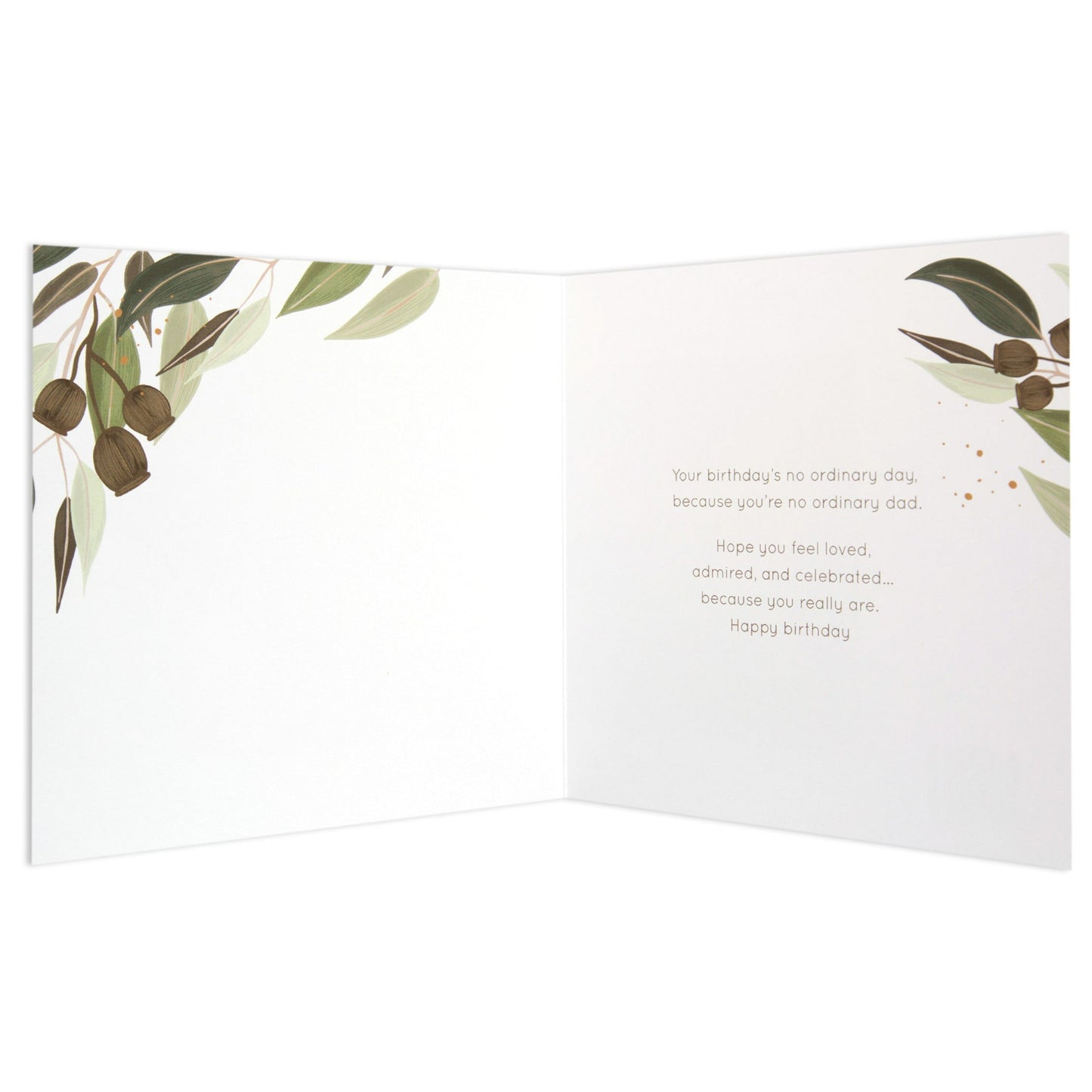 Australian Spirit Among The Gum Trees Birthday Card For Dad - Navy Eucalyptus