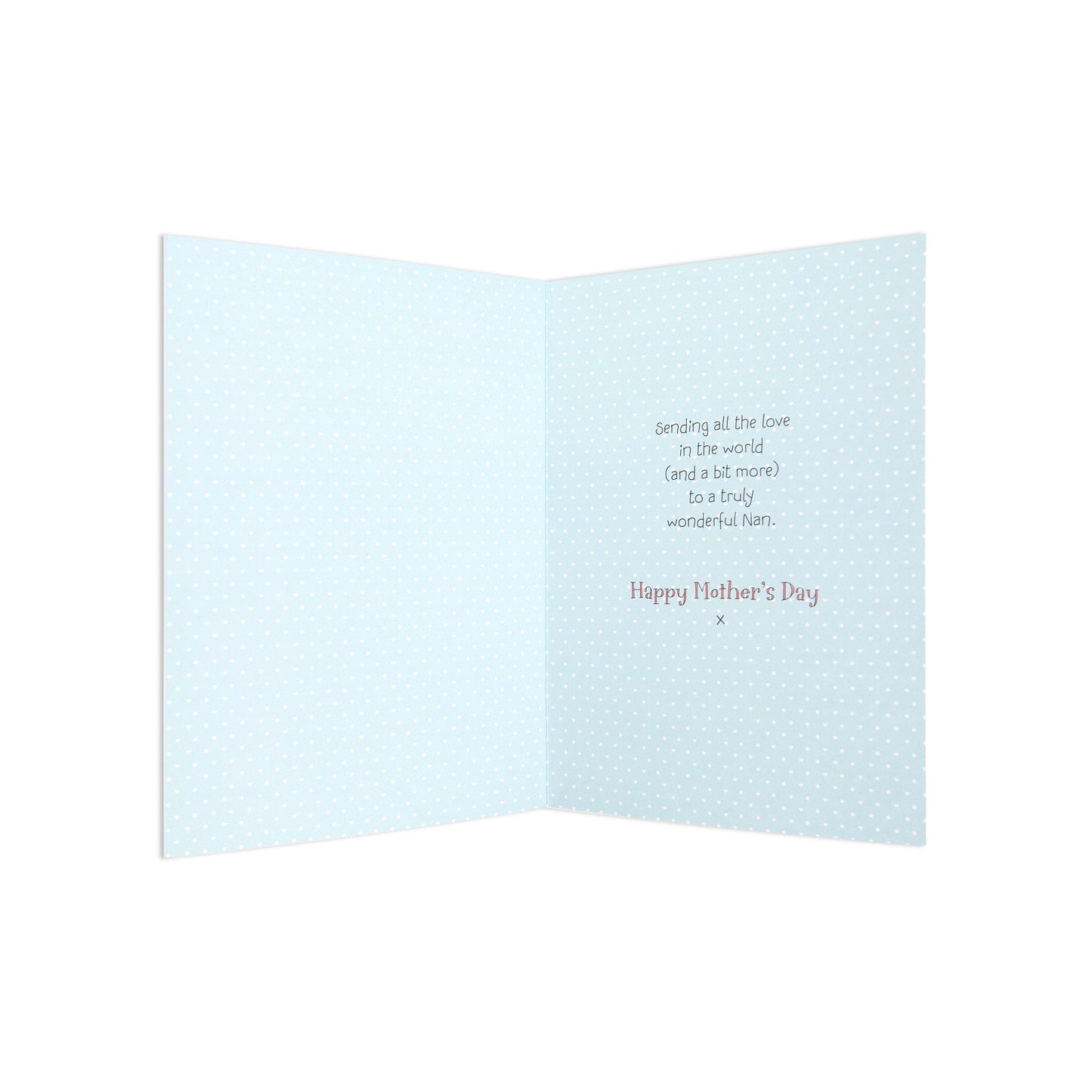 Mother's Day card for Nan - Forever Friends Bear, interior design with polka dots and heartfelt message for Mother's Day.