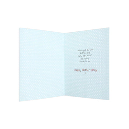 Mother's Day card for Nan - Forever Friends Bear, interior design with polka dots and heartfelt message for Mother's Day.