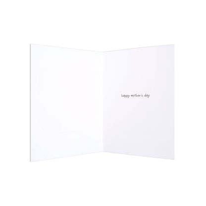 Happy Jackson Mother's Day Card - Just Wonderful, inside view, features handwritten message saying 'happy mother's day' on blank paper.