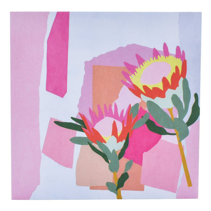 Summer Proteas by Leah Bartholomew Blank Card