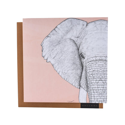 Elephant by Dots by Donna Blank Card