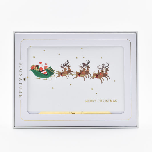 Hallmark Signature Boxed Christmas Cards – Santa and Reindeer